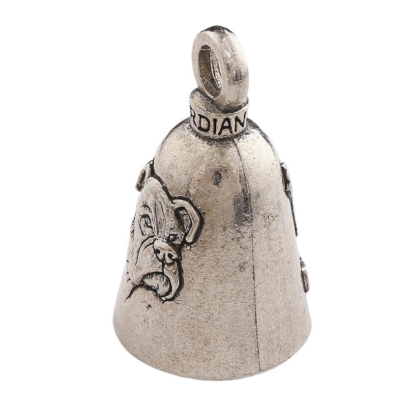 Guardian Bell Boxer Dog Good Luck Bell w/Keyring & Black Velvet Gift Bag | Motorcycle Bell | Lead-Free Pewter | Made in USA - Image 2